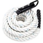 Crown Sporting Goods 1.5-inch White Poly Dac Gym Climbing Rope