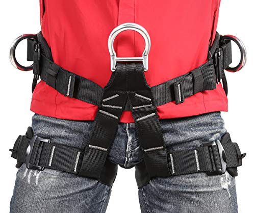 Outdoor Tree Climbing Rock Rappelling Belt Safety Harness Wear-resistant Equip 