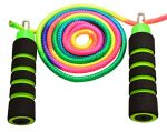 Anna's Rainbow Ropes Kids Jump Rope Durable Child Friendly Skipping Rope - Exercise Toy for Playground with Lightweight Foam Handles and Vibrant Colors