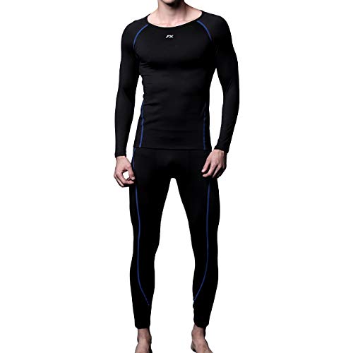 FITEXTREME Mens MAXHEAT Fleece Lined Performance Long Johns Thermal ...