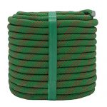 YUZENET Static Rock Climbing Rope 2/5 Inch 100 Feet Outdoor Safety Fire Escape Rope Rappelling Rope, Green/Red