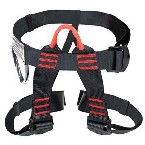 Ationgle Climbing Harness Wider Half Body Harness for Mountaineering Rock, Tree Climbing, Fire Rescuing, Outdoor Training, Caving, Rappelling Equip Protect Waist Safety Harness for Women Men