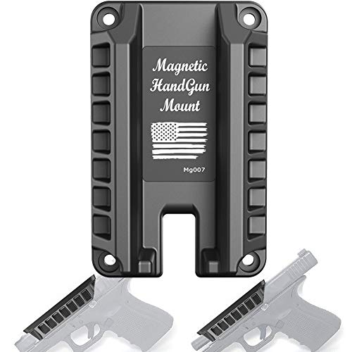 Magnetic Gun Mount  for Vehicle Home or Office Magnet Firearm Accessories Black 