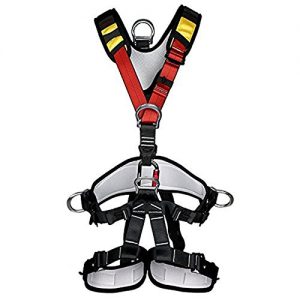 Climbing Harness,Full Body Safety Harness Safe Seat Belt for Outdoor Tree Climbing Harness, Mountaineering Outward Band Expanding Training Caving Rock Climbing Rappelling Equip