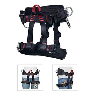 HeeJo Thicken Climbing Harness, Protect Waist Safety Harness, Wider Half Body Harness for Rock Climbing Tree Climbing Fire Rescue Expanding Training Rappelling Mountaineering