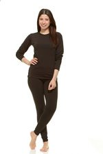 Thermajane Women's Ultra Soft Thermal Underwear Long Johns Set with Fleece Lined