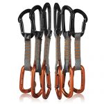 Fusion Climb 6-Pack 11cm Quickdraw Set with Contigua Black Straight Gate Carabiner