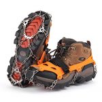 Surprisedlife Ice Spikes Crampons Traction,Ice Snow Gripper for Boots Shoes,Anti Slip 19 Micro Spikes,Safe Protect for Men Women Jogging Hiking Climbing on Snow and Ice