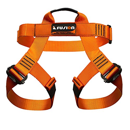 Fusion Climb Centaur Half Body Harness Orange M-XL for Climbing Gym & Rope Course