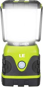 LE LED Camping Lantern, Battery Powered LED with 1000LM, 4 Light Modes, Waterproof Tent Light, Perfect Lantern Flashlight for Hurricane, Emergency, Survival Kits, Hiking, Fishing, Home and More,