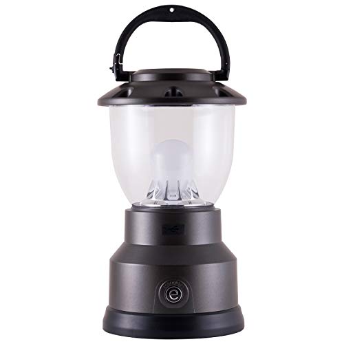 Enbrighten LED Camping Lantern, USB Charging, Battery Operated, 800 Lumens, Dimmable, 660 Hour Run Time, Hiking, Outdoors, Emergency, Storm, Hurricane, Blizzard, Gray, 40292