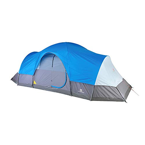 Outbound Dome Tent for Camping with Carry Bag and Rainfly | Easy Up and Water Resistant | 3 Season | 8 and 12 Person | Blue