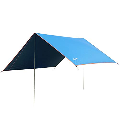 yodo Lightweight Hammock Sun Shelter Shade Tent Tarp Awning Canopy with Poles for Outdoor Camping Hiking Backpacking Picnic Fishing,Blue