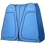 WolfWise 2 Room Pop Up Shower Privacy Tent Dressing Room Sun Shelter for Outdoor Camp Toilet Camping Biking Fishing