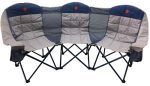 OmniCore Designs MoonPhase Home-Away LoveSeat Heavy Duty Oversized Folding Double Camp Chair Collection (Single, Double, Triple) (Triple Loveseat)
