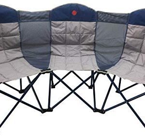 OmniCore Designs MoonPhase Home-Away LoveSeat Heavy Duty Oversized Folding Double Camp Chair Collection (Single, Double, Triple) (Triple Loveseat)