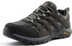 Wantdo Men's Waterproof Boot Breathable Suede Leather Shoe for Outdoor Mountain Trainer Hiking Camping 11 M US Gray