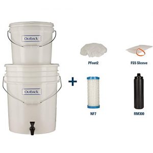 Outback Emergency Water Filtration Bundle: Portable Gravity Filter Plus + Extra Filter Replacement Kit - Removes Viruses & Bacteria 99.99%