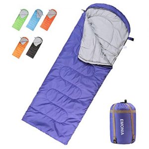EMONIA Camping Sleeping Bag,3 Season Waterproof Outdoor Hiking Backpacking Sleeping Bag Perfect for Traveling,Lightweight Portable Envelope Sleeping Bags for Adults,Kids,Girls and Boys