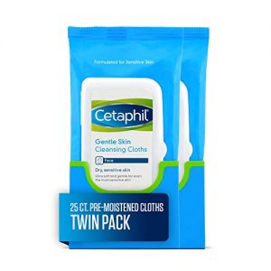Cetaphil Gentle Skin Cleansing Cloths, 25 Count (Pack of 2)