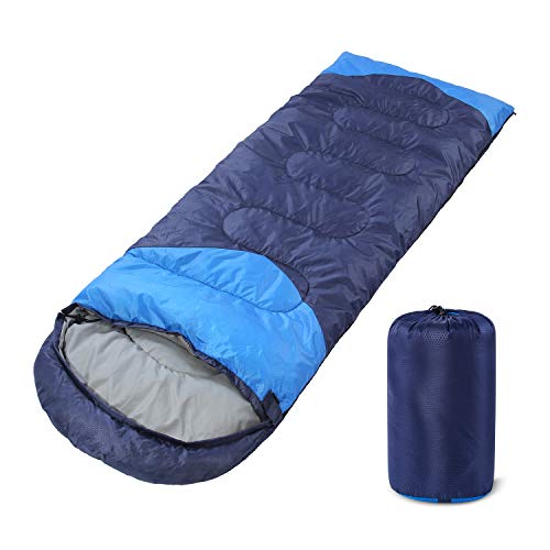 YOUMAKO Backpacking Sleeping Bag for Adults ad Kids - Lightweight, Waterproof, Comforable for Spring Summer Fall - Hiking, Traveling, Camping.