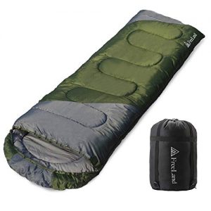 FreeLand Camping Sleeping Bag for Adults for Backpacking, Hiking & Traveling, Green Color