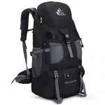 50L Ultra Lightweight Frameless Hiking Backpack,Outdoor Sport Daypack Travel Bag for Climbing Camping Touring Mountaineering Fishing (Black)