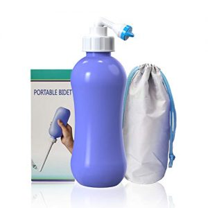 SANIWISE Bidet Bottle for Travel and Personal Hygiene 380ml, Peri Bidet Spray Nozzle for Women Washer after Birth, Postpartum Care toilet bedet at Home, Outdoor, Camping