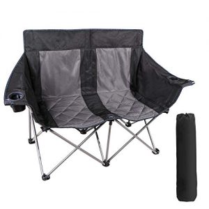 RedSwing Double Camping Chair, Loveseat Camping Chair Heavy Duty Oversized, Folding Double Camp Chair with Carry Bag