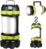 APLUSTE LED Camping Lantern, Rechargeable Portable Lantern Flashlight, 3600mAh Power Bank, Two Way Hook of Hanging, Perfect for Hurricane, Emergency Light, Outdoor Recreations, USB Cable Included.