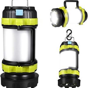 APLUSTE LED Camping Lantern, Rechargeable Portable Lantern Flashlight, 3600mAh Power Bank, Two Way Hook of Hanging, Perfect for Hurricane, Emergency Light, Outdoor Recreations, USB Cable Included.