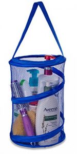 Dorm Shower Caddy – 8” X 12” - Carry Your Personal Care Items Right Into the Shower. Great for College Dorm Life, Gyms, Camping and Travel. Folds Flat for Easy Storage When Not Needed. (Blue)