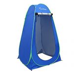 Sportneer Pop Up Camping Shower Tent, Portable Dressing Changing Room Privacy Shelter Tents for Outdoor Camping Beach Toilet and Indoor Photo Shoot with Carrying Bag, 6.25 ft Tall (Blue)