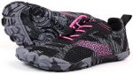 JOOMRA Women's Trail Running Minimal Shoes Camping Trekking Toes Ladies Hiking Glove Workout Treadmil Sneaker Barefoot Walking Footwear Red Size 11