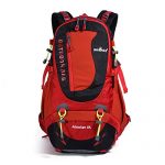 Hiking Backpack 40L Waterproof Outdoor Internal Frame Backpacks for Men and Women Travel Camping Climbing (DV2003-Red-New)