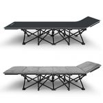 Niceway Oxford Portable Folding Bed Camping Cot with Storage Bag,Weight Capacity to 300lbs, Strong Stable Collapsible Folding Camping Cot Great for Camping, Traveling and Home Lounging (CN0882)