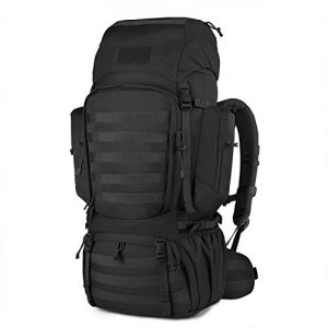 Mardingtop 60L Internal Frame Backpack Tactical Military Molle Rucksack for Camping Hiking Traveling with Rain Cover, YKK Zipper YKK Buckle Black-6226