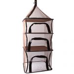 Camping Dry Net-4 Layer Outdoor Hanging Foldable Drying Rack, Camping Organizer Mesh Dryer Storage for Home Picnic BBQ Tableware/Dishes/Food/Vegetables/Fruit/Clothing