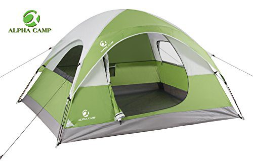 ALPHA CAMP 3 Person Camping Tent - 7' x 8' Green