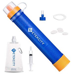 Etekcity Water Filter Straw Camping Water Purification Portable Water Filter Survival Kit for Camping, Hiking, Emergency, Hurricane for Fathers Day