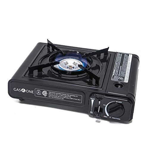 Gas ONE GS-1000 7,650 BTU Portable Butane Gas Stove Automatic Ignition with Carrying Case, CSA Listed (Stove)