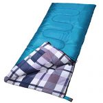 SONGMICS Sleeping Bag, 3-Season Outdoor Camping, for Adults (Blue)