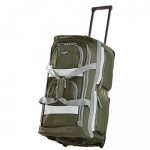 Olympia 8 Pocket Rolling Duffel Bag, Green, 26 inch