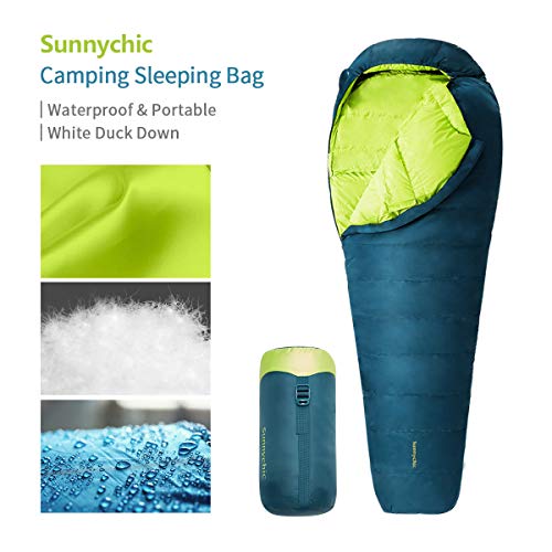 Camping Sleeping Bag, Mummy Sleeping Bag with Compression Sack - 3 Seasons Waterproof for Adults and Kids, Lightweight Warm Washable Backpacking Sleep Bag for Hiking Traveling Outdoor and Indoor.