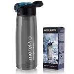 MorePro Premium Water Bottle with Built in Filter, BPA Free Outdoor High Capacity Purifier Straw with 4-Stage Integrated Filter System, Portable Emergency Water for Hiking, Backpacking Camping