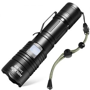 Rechargeable Usb Led Flashlights 2500 High Lumens,Zoomable 5Modes tactical Flash Light,Cree XHP50 Bright Handheld Lights,Powerful Torch,Waterproof,Power Display,18650 Battery,Camping Outdoor Emergency