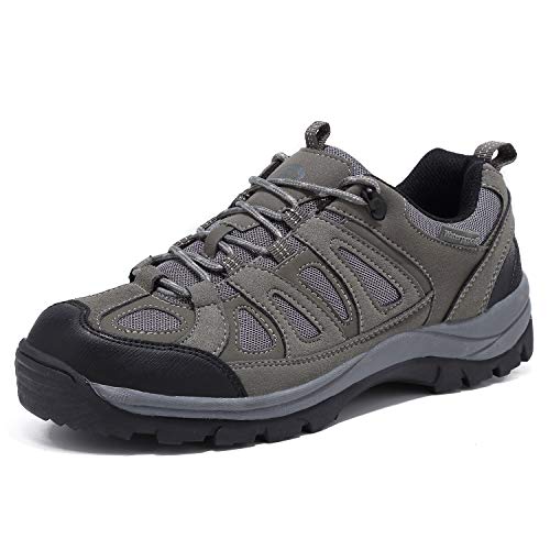 EYUSHIJIA Mens Waterproof Hiking Boot Outdoor Breathable High-Traction Grip Shoes Gray 11