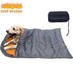 KUDES Dog Sleeping Bag Waterproof Warm Packable Dog Bed with Storage Bag for Indoor Outdoor Travel Camping Hiking Backpacking (27''x43'')