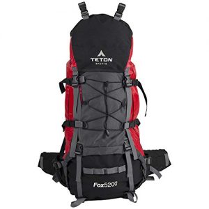 TETON Sports Fox 5200 Internal Frame Backpack; High-Performance Backpack for Backpacking, Hiking, Camping