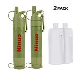 Ninuo Mini Water Filter - Portable Water Purifier, Personal Filtration System for Camping, Backpacking, Hiking, Emergency & Survival